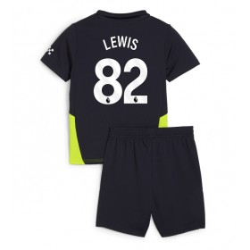 Manchester City Rico Lewis #82 Auswärtstrikot 2024-25 Kurzarm (+ kurze hosen)